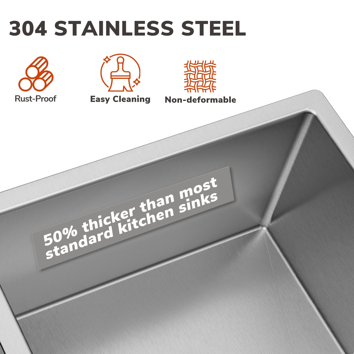 KINGTACK Kitchen Sink, 304 Stainless Steel Drop in Sinks, 30 inch Deep Workstation Sink Basin with 5 Sink Accessories