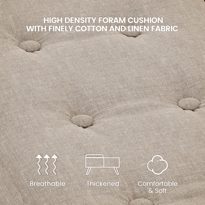 Flycity Large Square Ottoman Coffee Table with Lift Top, Square Ottoman with Storage for Living Room, Brown