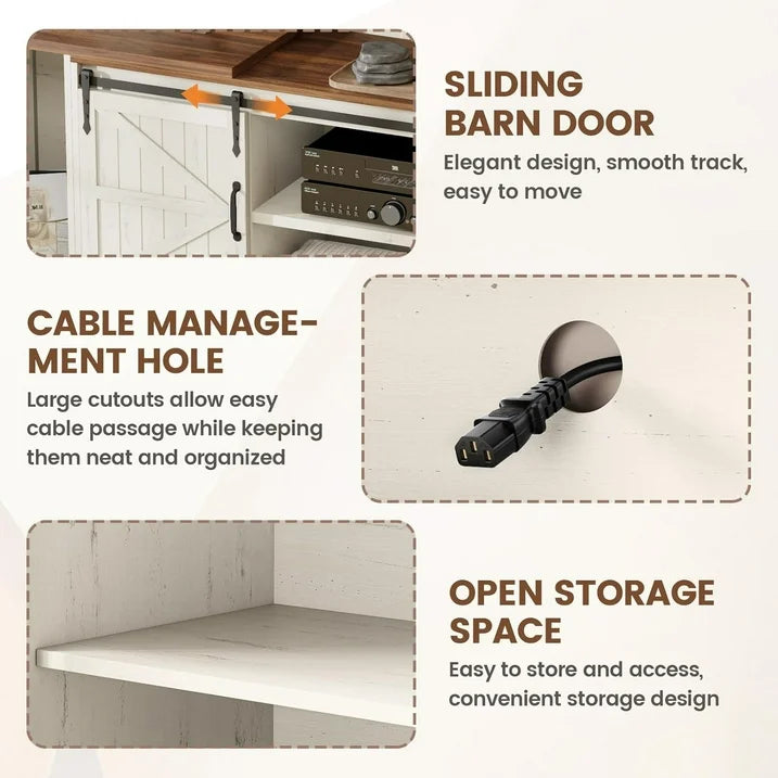 Flycity Extendable TV Stand for 85 95 105 Inch TVs, Large Entertainment Center with Sliding Doors & Storage, Modern Media Console for Living Room, Adjustable Length 86"-113", Heavy Duty TV Cabinet