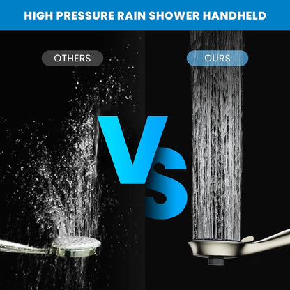 KINGTACK High Pressure Shower Heads, 7.2Inch 2 in 1 Rainfall Shower head & Handheld Showers with Magnetic Docking System, 10-Setting Handheld Shower Head with 59" Rotatable Stainless Steel Hose