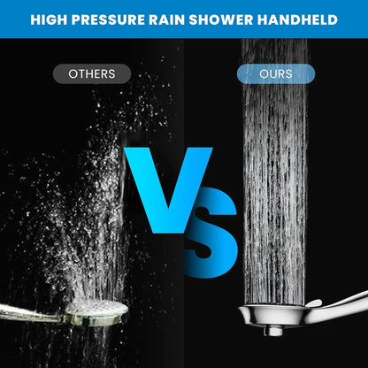 KINGTACK High Pressure Shower Head, 7.2Inch 2 in 1 Rainfall Shower head & Handheld Showers with Magnetic Docking System, 10-Setting Handheld Shower Head with 59" Rotatable Stainless Steel Hose