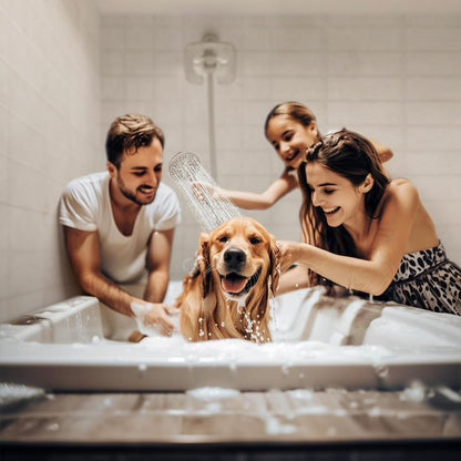 KINGTACK High Pressure Shower Heads, 7.2Inch 2 in 1 Rainfall Shower head & Handheld Showers with Magnetic Docking System, 10-Setting Handheld Shower Head with 59" Rotatable Stainless Steel Hose