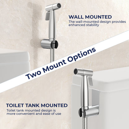 KINGTACK Handheld Bidet Sprayer for Toilet, Adjustable Cloth Diaper Sprayer Bidets Attachment for Toilet, Toilet Sprayer with Bidet Hose for Feminine Wash