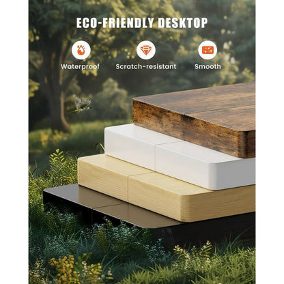 Flycity Electric Standing Desk Adjustable Height Stand Up Desk, 48" x 24" Sit Stand Desk, Low Noise Home Office Desk, Computer Desk with Splice Board, Child Lock & Memory Function, White